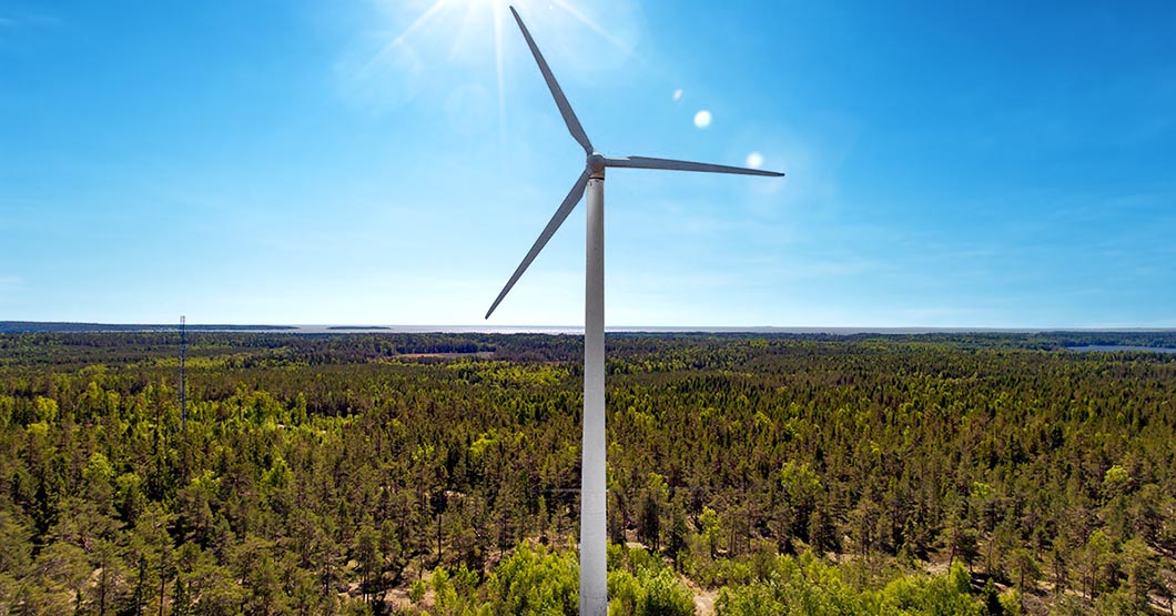 Vindkraftverket Helga i Njurunda. Foto Joakim Söderberg